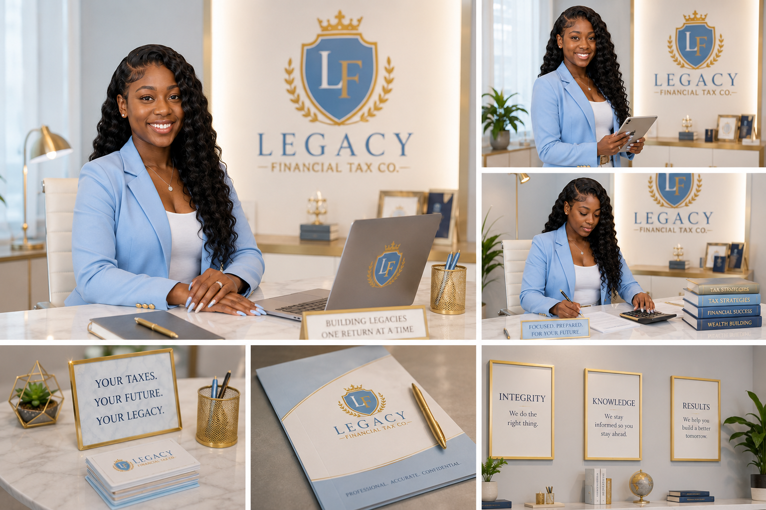 Legacy Financial Tax Co. professional office branding
